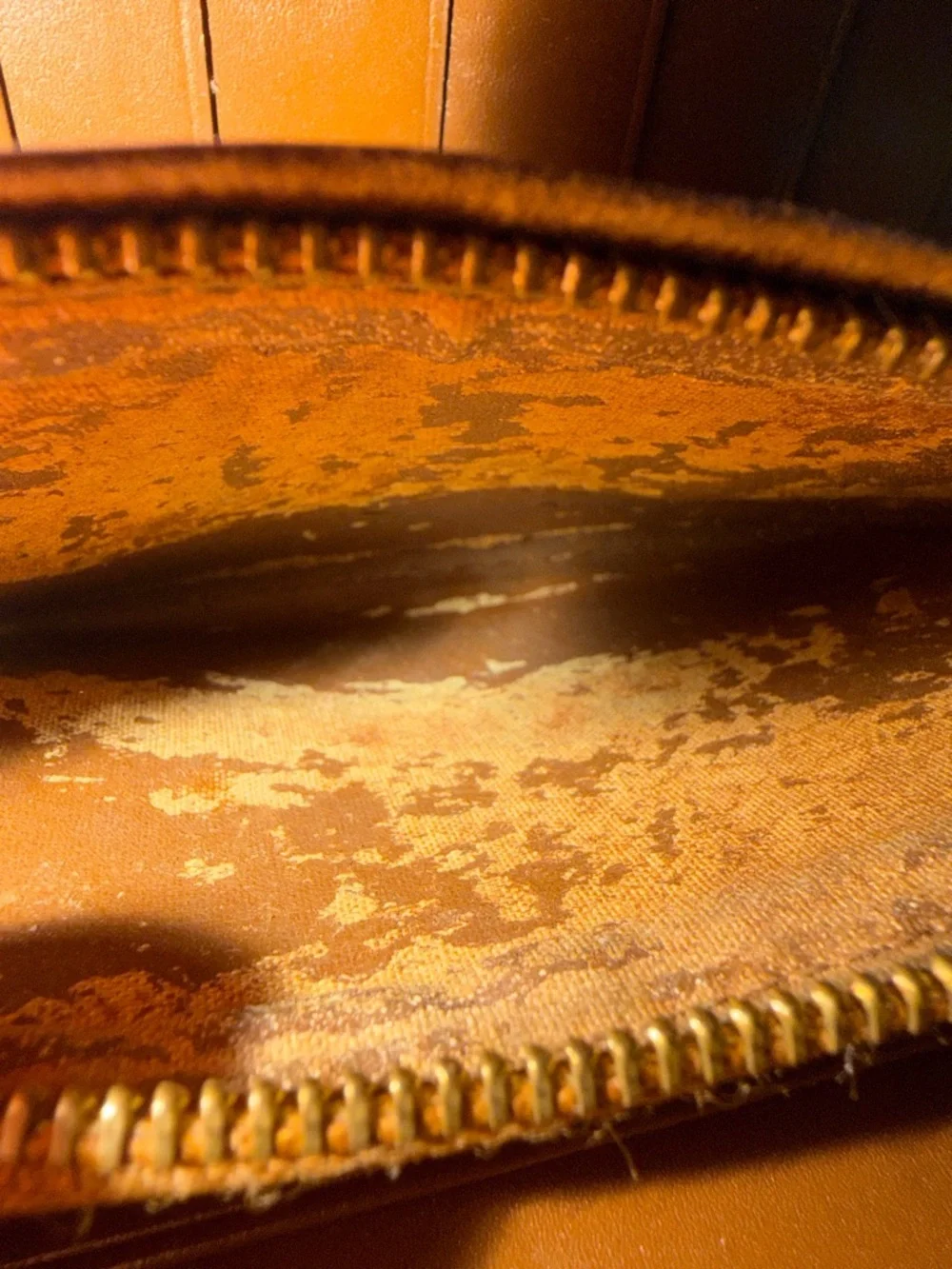 Louis Vuitton Vernis Embossed Monogram Zip Wallet in Metallic Cognac - Picture 7 of 8